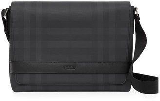 burberry leather messenger bag