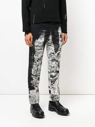 Alexander McQueen printed tailored trousers