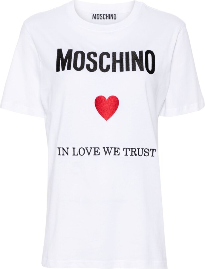 Moschino Logo Print Cotton T-Shirt