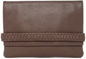 AllSaints Club Flat Leather Envelope Pouch