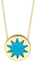 Thumbnail for your product : House Of Harlow Mini Sunburst Pendant Necklace, Teal