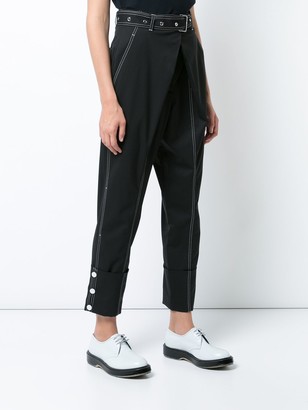 Proenza Schouler Belted Straight Pant with Cuff