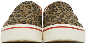 R 13 Multicolor Leopard Flaming Heads Sneakers