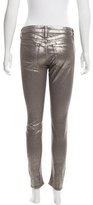 Thumbnail for your product : Mother Metallic Skinny Pants