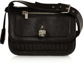 Thumbnail for your product : Alexander McQueen Padlock small textured-leather shoulder bag
