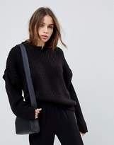 Thumbnail for your product : ASOS Design Oversized Jumper with Pleat Sleeve Detail