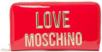 Love Moschino Logo Patent Wallet