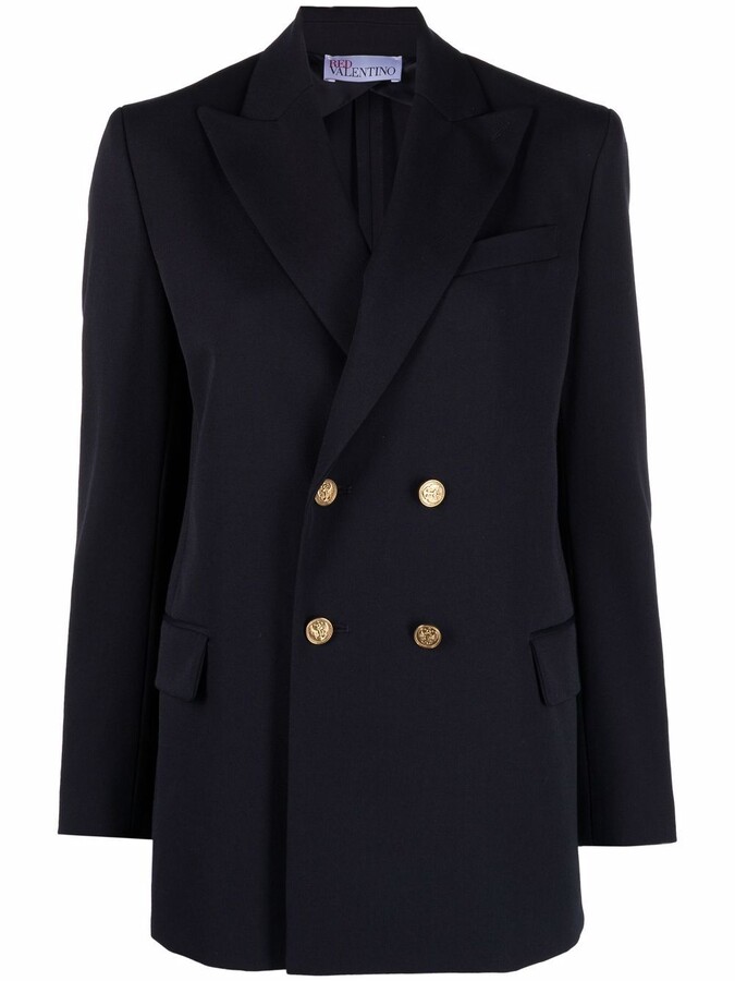 blazer jacket with gold buttons