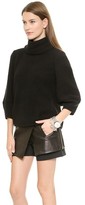Thumbnail for your product : Tibi Cropped Sleeve Turtleneck Top