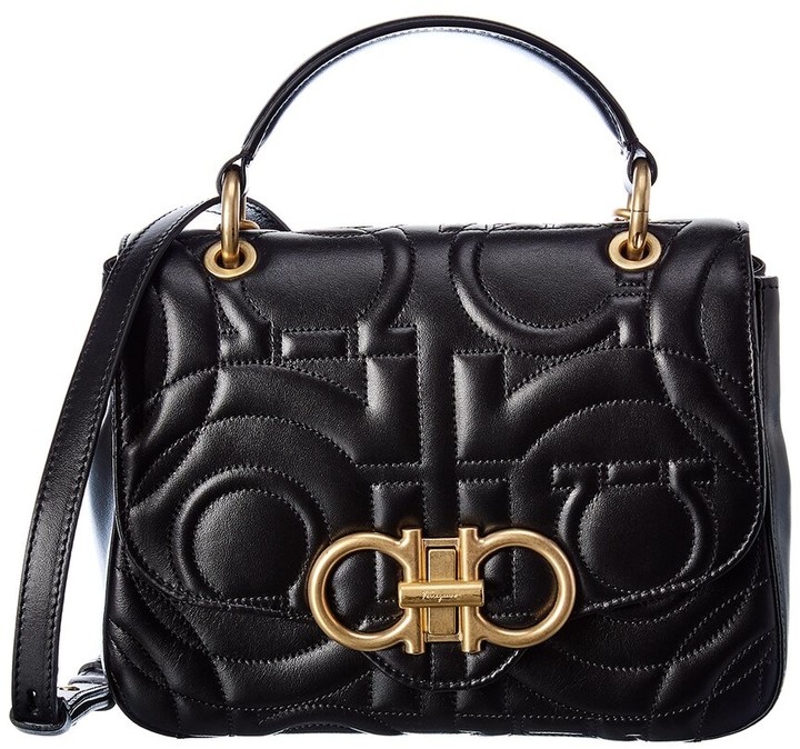 Salvatore Ferragamo Gancini Quilted Leather Shoulder Bag ShopStyle