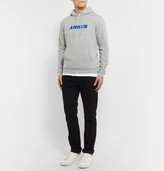 Thumbnail for your product : Sandro Flocked Fleece-Back Cotton-Jersey Hoodie