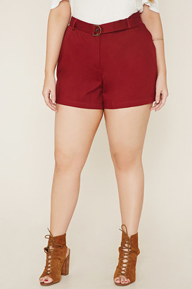 Forever 21 FOREVER 21+ Plus Size D-Ring Shorts