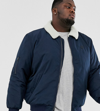 borg collar aviator jacket