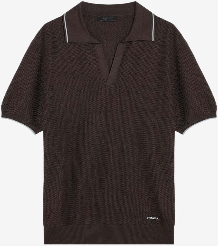 Prada V-neck Polo T-shirt