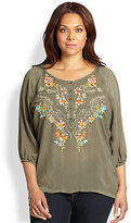 Thumbnail for your product : Johnny Was Johnny Was, Sizes 14-24 Gabrielle Blouse