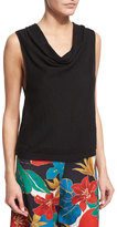 Thumbnail for your product : Alice + Olivia Rod Pointelle Cowl-Neck Tank, Black