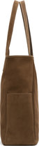 Thumbnail for your product : Alexander McQueen Olive Drab Suede Perforated Skull Tote