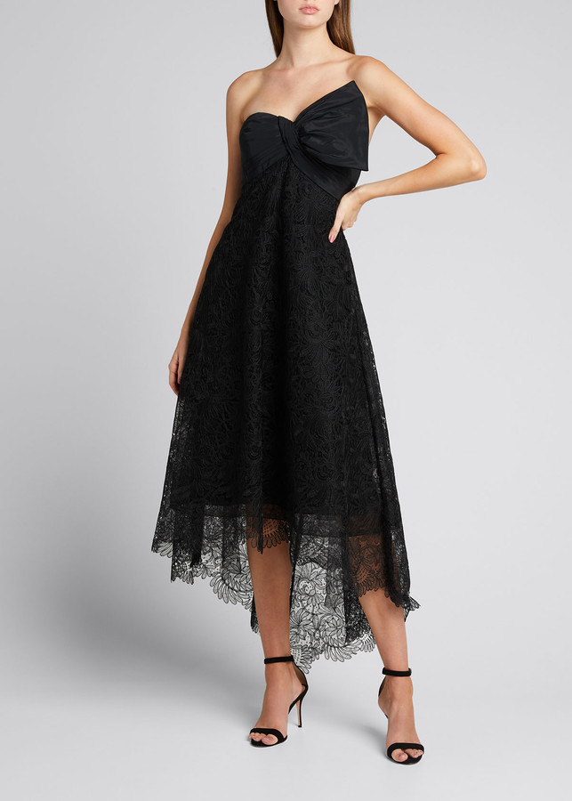 strapless dress with bow