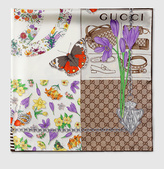Thumbnail for your product : Gucci GG icons print silk foulard