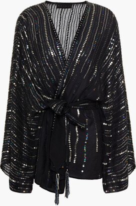 black chiffon jacket