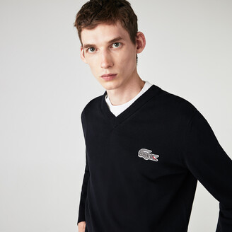 Lacoste Men’s x National Geographic V-neck Cotton Sweater