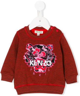 Kenzo Kids logo embroidered sweatshirt