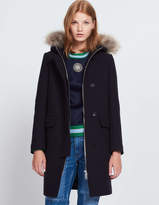 womens navy blue wool coat - ShopStyle