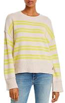 Thumbnail for your product : Aqua Cashmere Side-Button Striped Cashmere Sweater - 100% Exclusive