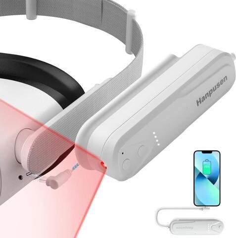 miqpower Hanpusen Battery Pack with Ir Light for Oculus Quest 2, Ir Illuminator Infrared Light with 5000mAh Charger for Quest 2 Accessories, Enhance...