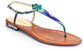 Thumbnail for your product : Alexandre Birman Python Thong Sandals