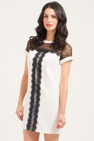 Thumbnail for your product : Girls On Film Paper Dolls White & Black Lace Panel Shift Dress