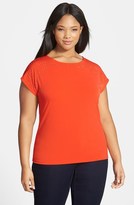 Thumbnail for your product : MICHAEL Michael Kors Studded Flutter Sleeve Top (Plus Size)