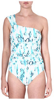 Thumbnail for your product : Matthew Williamson Tie-dye gathered swimsuit