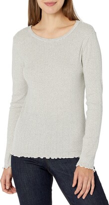 Lucky Brand Women's Long Sleeve Pointelle Tee - ShopStyle T-shirts
