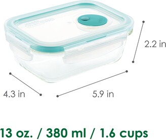LocknLock Purely Better Vented Glass Food Storage 25oz 3 PC Set - Clear - 3 Piece