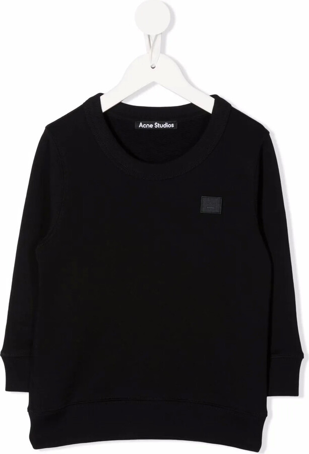 Acne Studios Kids Logo-Patch Crew Neck Sweatshirt