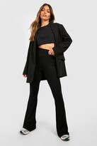 Thumbnail for your product : boohoo High Waist Basic Fit & Flare Trouser