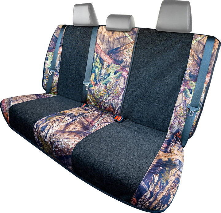 Season Guard Mossy Oak Towel Bench Seat Cover for Cars Trucks SUVs, Universal Fit for Back Seat, Camo