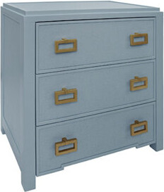 Worlds Away Three Drawer Side Table Drawer Fronts