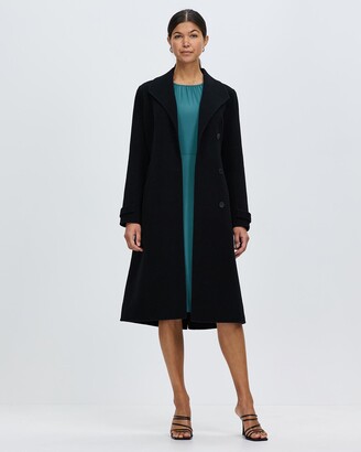 David Lawrence Women's Black Coats - Yasmin Wool Coat - Size One Size, 8 at The Iconic