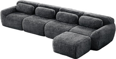 Brayden Studio Comfortable Modular Sectionals Sofa Plush Fabric Style Ideal For Living Room