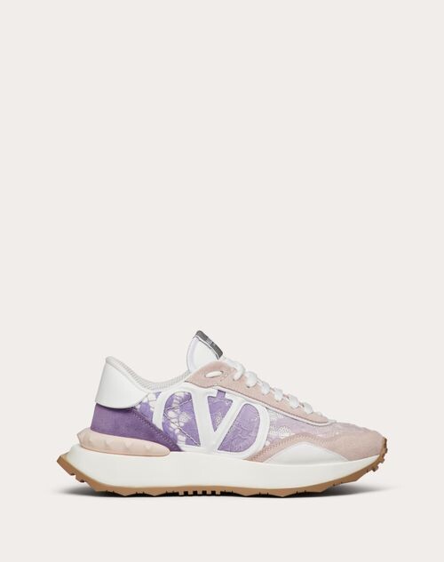 Valentino Garavani LACE AND MESH LACERUNNER TRAINER - ShopStyle Low Top ...