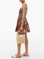 Thumbnail for your product : Dolce & Gabbana Geranium-print Cotton Mini Dress - Red Multi