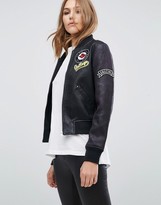 Thumbnail for your product : MANGO Badge Detail Bomber Jacket Luxe