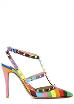 Thumbnail for your product : Valentino Rockstud 100 chevron leather pumps