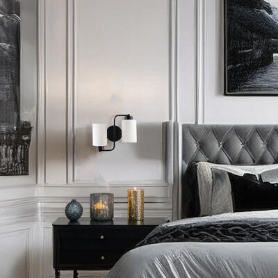 Corrigan Studio 2 Lights Metal Body Cylinders Flush Mount Wall Sconce