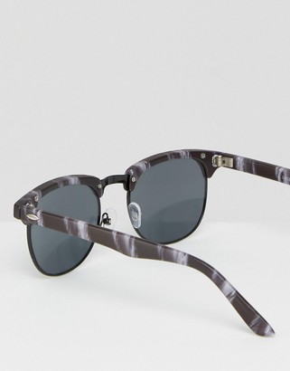 ASOS Retro Sunglasses In Marble Effect