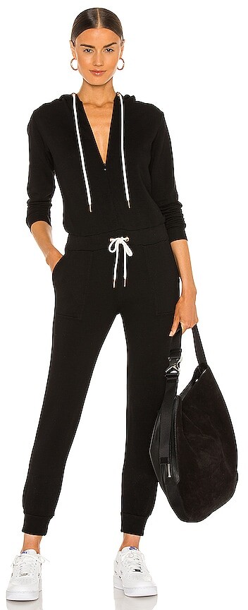 Monrow Supersoft Fleece Hooded Jumpsuit