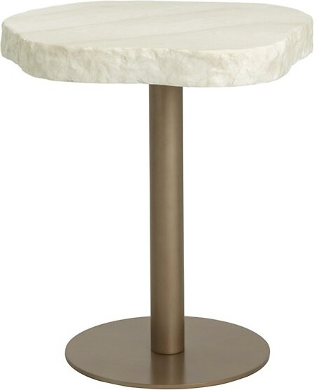 Sunpan Delmont Indoor/Outdoor Bistro Table in Brass