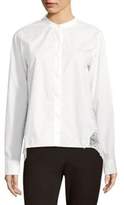 Thumbnail for your product : Donna Karan Lace Paneled Button-Down Blouse